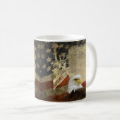 Mug Drapeau patriotique de l'indépendance de liberté (Devant droit)