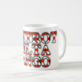 Mug Drapeau patriotique du delta du Tango (Devant droit)