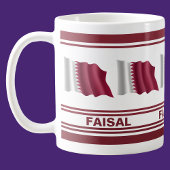 Mug Drapeau patriotique du Qatar personnalisé