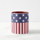 Mug Drapeau Patriotique Rouge Blanc Bleu Étoiles Et Fr (Centre)