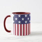 Mug Drapeau Patriotique Rouge Blanc Bleu Étoiles Et Fr (Gauche)