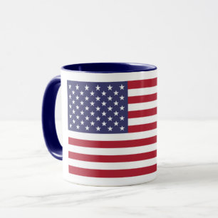 Mug Drapeau Patriotique Rouge Blanc Bleu Étoiles Et Fr