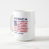 Mug Drapeau patriotique Vintage-américain (Devant gauche)