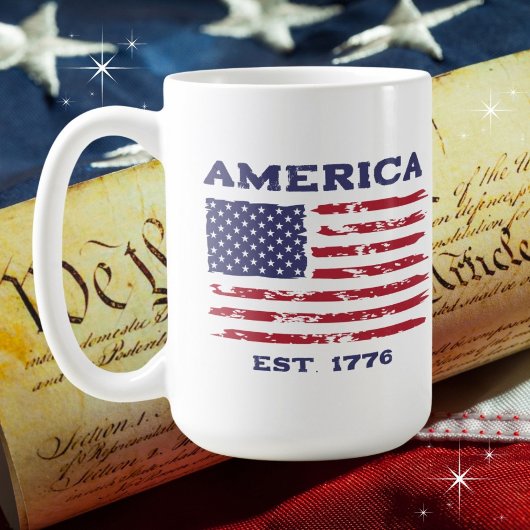 Mug Drapeau patriotique Vintage-américain