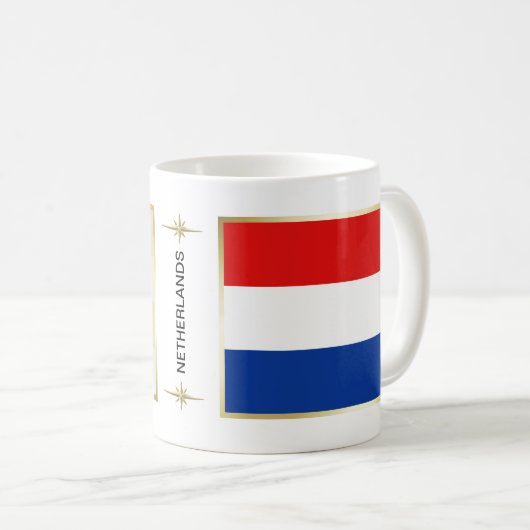 Mug Drapeau Pays-Bas + Mappage (Devant droit)