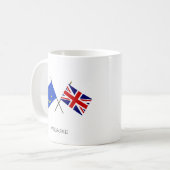 Mug Drapeau personnalisable de l'Europe & Drapeau du R (Devant gauche)