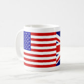 Mug Drapeau personnalisable des États-Unis & Drapeau d (Devant gauche)