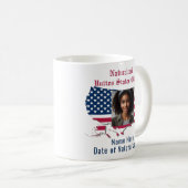 Mug Drapeau personnalisé, Carte, Naturalized US Citize (Devant droit)