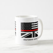 Mug Drapeau personnalisé mince Red Line américain et b (Devant droit)