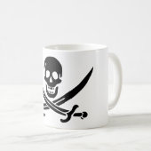 Mug Drapeau pirate crâne épées croisées (Devant droit)