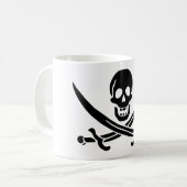 Mug Drapeau pirate crâne épées croisées (Devant gauche)