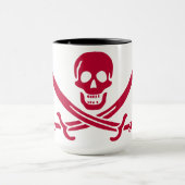 Mug Drapeau pirate Crâne et Épées de Calico Jack (Centre)