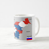 Mug drapeau politique de carte de pays de la Slovénie (Devant droit)