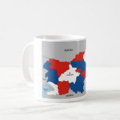 Mug drapeau politique de carte de pays de la Slovénie (Devant gauche)