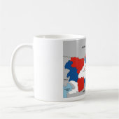Mug drapeau politique de carte de pays de la Slovénie (Gauche)