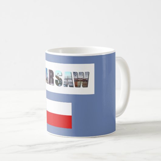 Mug Drapeau polonais de Varsovie (Devant droit)