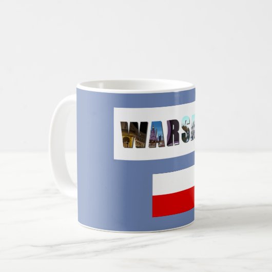 Mug Drapeau polonais de Varsovie (Devant gauche)