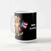 Mug Drapeau porto-ricain de chats mignons Boricua Hisp (Devant gauche)