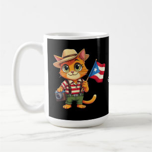 Mug Drapeau porto-ricain de chats mignons Boricua Hisp
