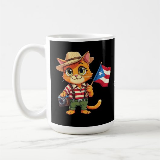 Mug Drapeau porto-ricain de chats mignons Boricua Hisp (Gauche)