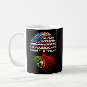 Mug Drapeau portugais des racines américaines du Portu