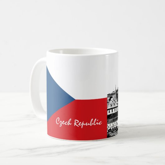 Mug Drapeau Prague & Tchéquie - Tchéquie historique /s (Devant gauche)