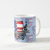 Mug Drapeau Rican-Américain de bouclier de Puerto (Devant droit)