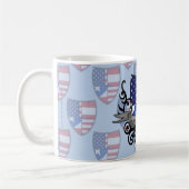 Mug Drapeau Rican-Américain de bouclier de Puerto (Gauche)