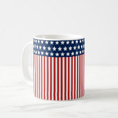 Mug Drapeau rouge blanc et bleu américain Motif (Devant gauche)