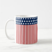 Mug Drapeau rouge blanc et bleu américain Motif (Gauche)