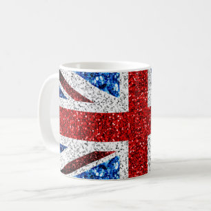 Mug Drapeau rouge bleu blanc brillant parties scintill