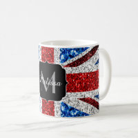 Drapeau rouge bleu blanc brillant parties scintill