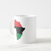 Mug Drapeau rouge, noir et vert de l'Afrique (Devant gauche)
