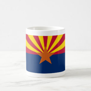 Mug Drapeau rouge or et bleu de l'Arizona