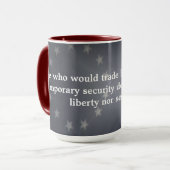 Mug Drapeau Russe-Américain avec Citation de Benjamin  (Devant gauche)