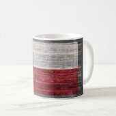 Mug drapeau rustique Texas Lone Star sur bois patiné (Devant droit)