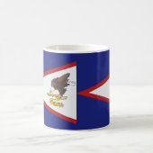 Mug Drapeau Samoa et Drapeau américain en céramique ca (Centre)