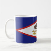 Mug Drapeau Samoa et Drapeau américain en céramique ca (Gauche)