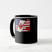 Mug Drapeau semi-américain des racines canadiennes Can (Devant gauche)