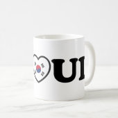 Mug Drapeau Seoul Love Heart Taegeukgi (Devant droit)