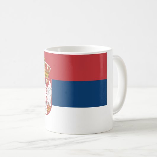 Mug Drapeau (serbe) de la Serbie (Devant droit)