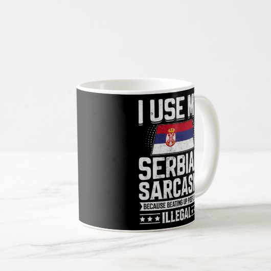 Mug Drapeau Serbe Pour Les Serbes (Devant droit)