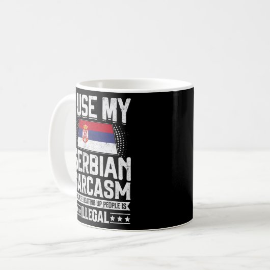 Mug Drapeau Serbe Pour Les Serbes (Devant gauche)