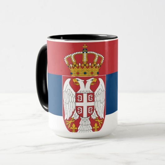 Mug Drapeau Serbie (Devant gauche)