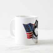 Mug Drapeau sibérien Husky (Devant gauche)