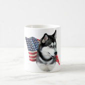 Mug Drapeau sibérien Husky (Centre)