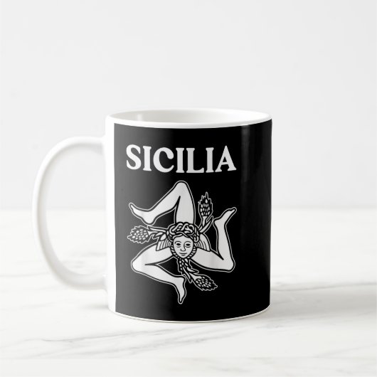 Mug Drapeau Sicile Palerme Italie (Gauche)