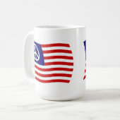 Mug Drapeau Signe de Paix USA (Devant gauche)