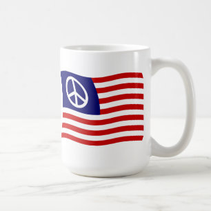 Mug Drapeau Signe de Paix USA