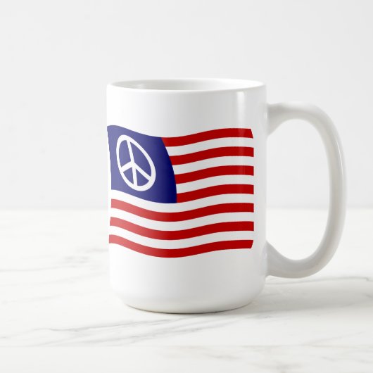 Mug Drapeau Signe de Paix USA (Droite)